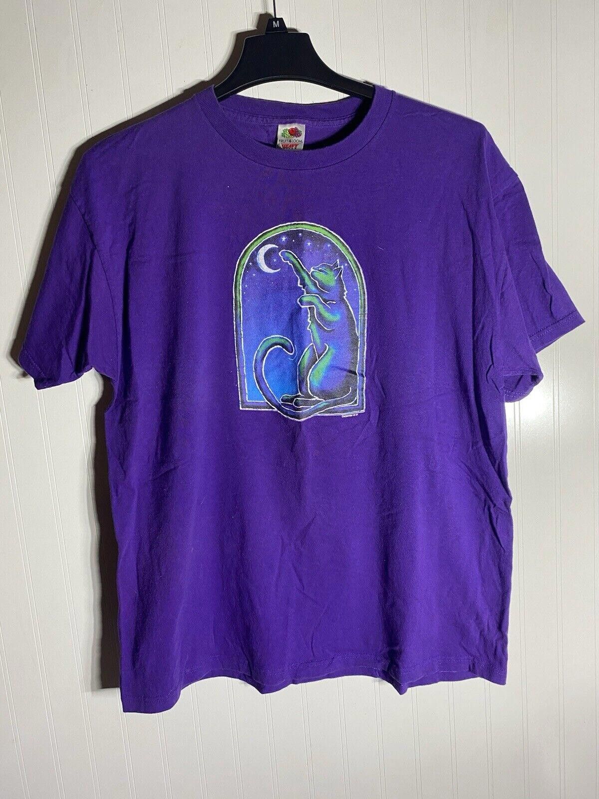 Designer Cute Cat Shirt Purple 2001 Xl Size US XL / EU 56 / 4 - 1 Thumbnail