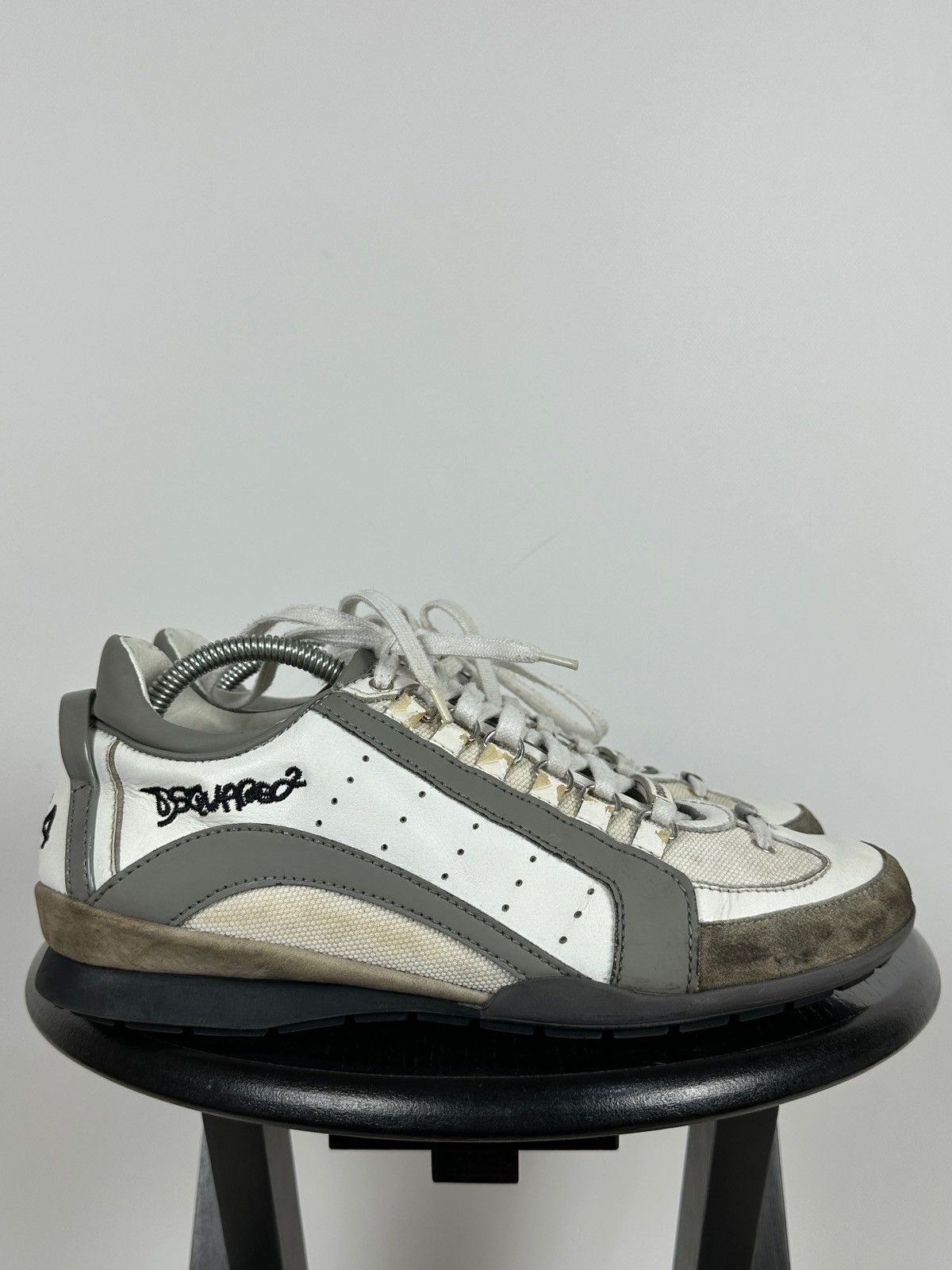 Dsquared2 Dsquared2 Get In The Fast Line Leather Low Sneakers Size US 9 / EU 42 - 4 Thumbnail