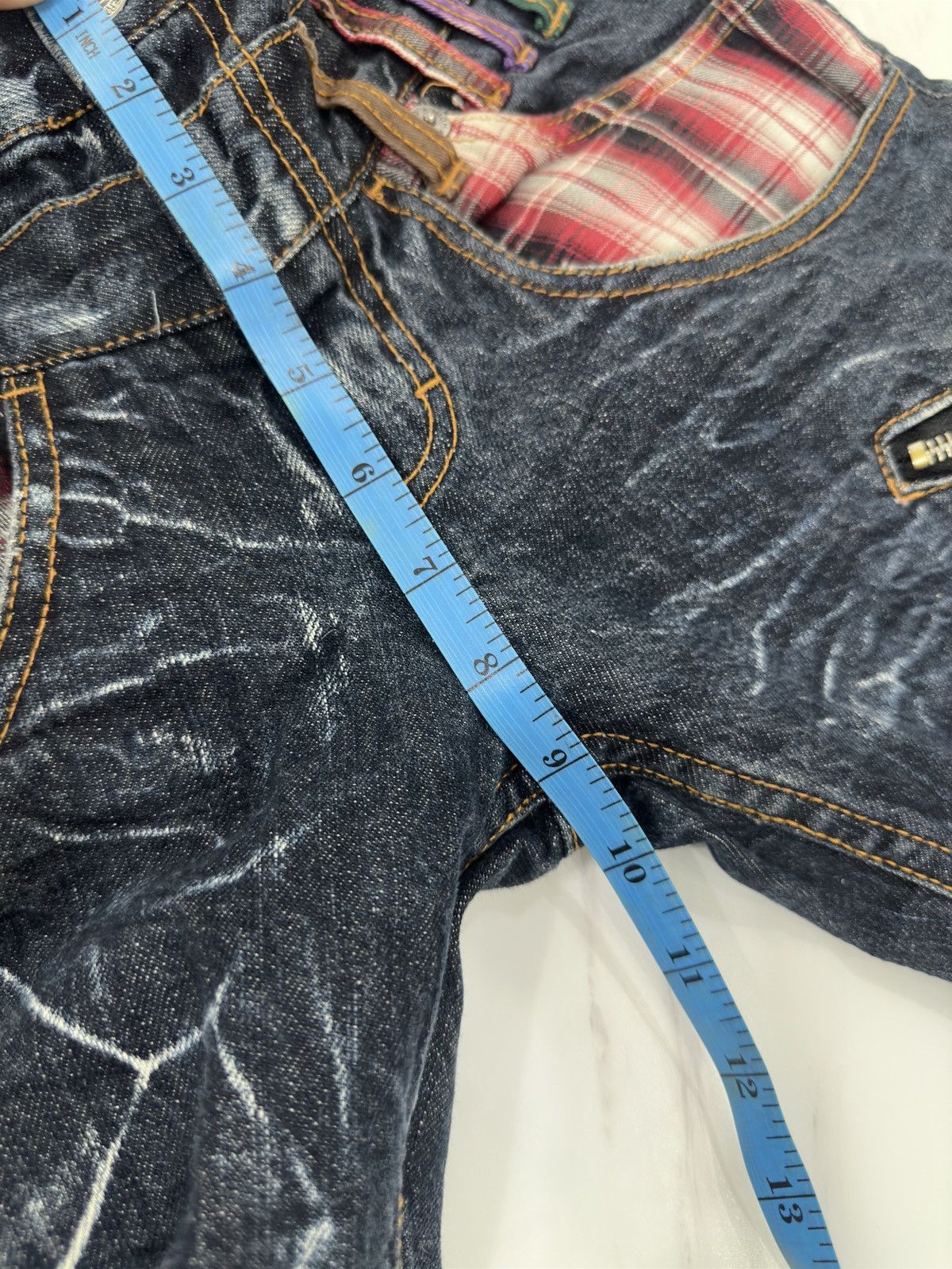 If Six Was Nine × Japanese Brand × Le Grande Bleu (L.G.B.) Vintage Y2k Nylaus Clawmark Faded Jeans Undercover Style Size US 29 - 16 Thumbnail