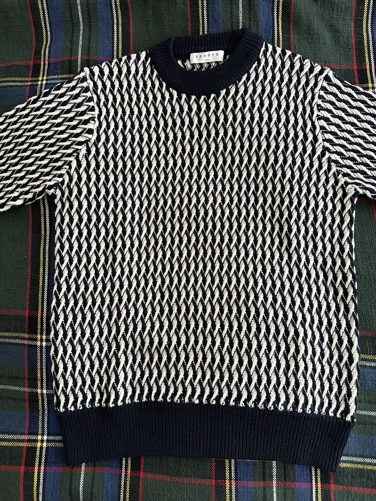 Sandro two-tone cable-knit sweater Size US S / EU 44-46 / 1 - 2 Thumbnail