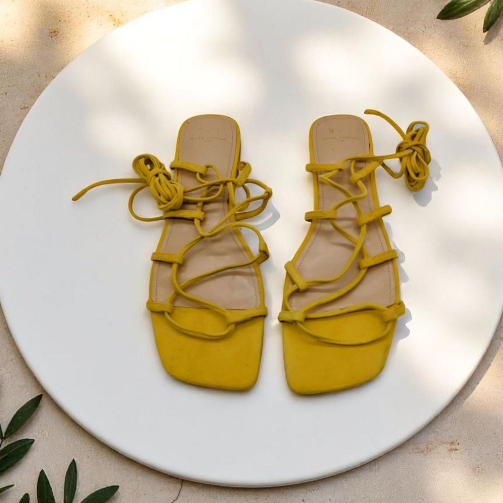 Marc Fisher Marc Fisher LTD Yellow Sz 9 Roman Strappy Sandals Mahalia Size US 9 / IT 39 - 1 Thumbnail