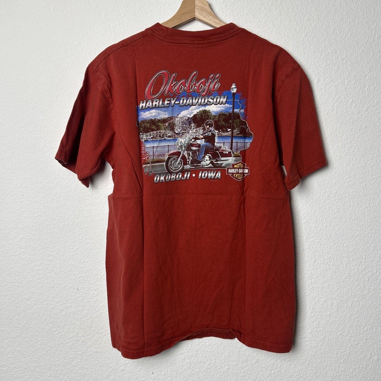 Harley Davidson Harley Davidson Okoboji Iowa 2003 Red T-Shirt Size Large Size US L / EU 52-54 / 3 - 4 Thumbnail