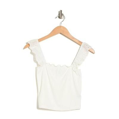 Other Good Luck Gem Eyelet Trim Tank Top In Off White, M Size M / US 6-8 / IT 42-44 - 2 Thumbnail