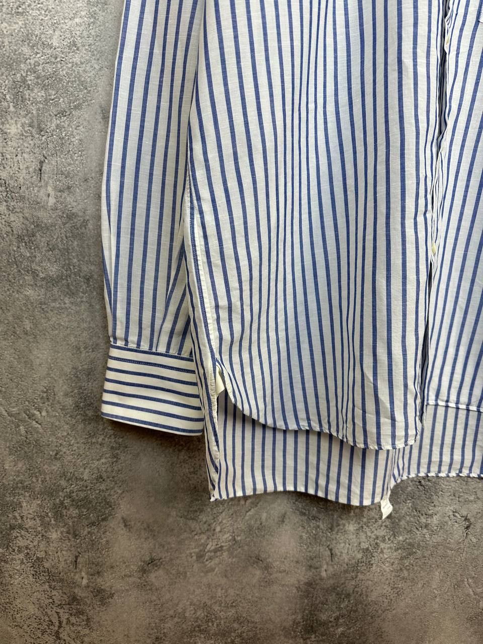 Other RRP $545 BRULI Alta Sartoria Linen/Cotton Striped Shirt Swis Size US L / EU 52-54 / 3 - 6 Thumbnail