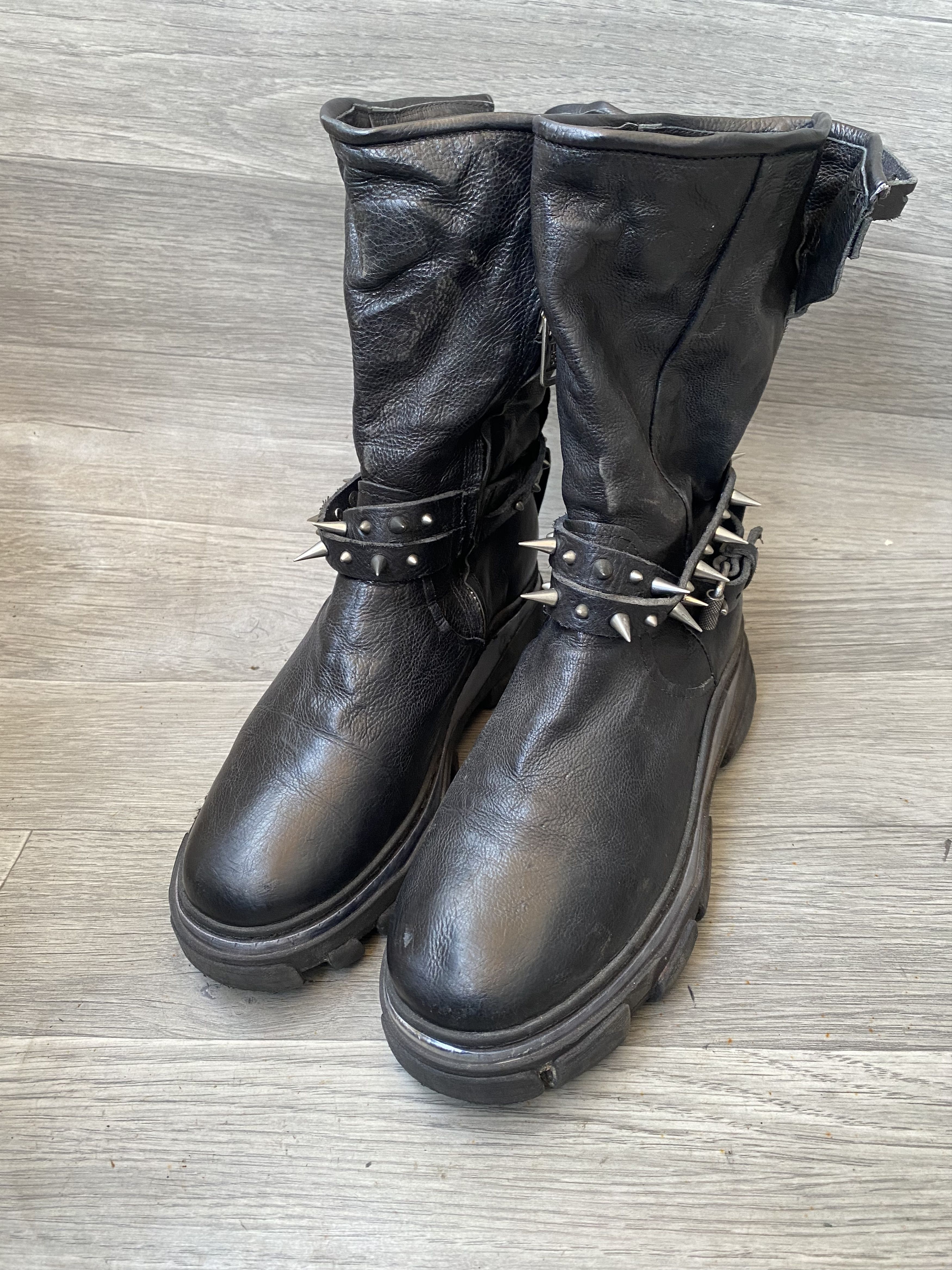A.S.98 A.S.98 black leather grunge gothic boots in sz 37 Size US 7 / IT 37 - 3 Thumbnail