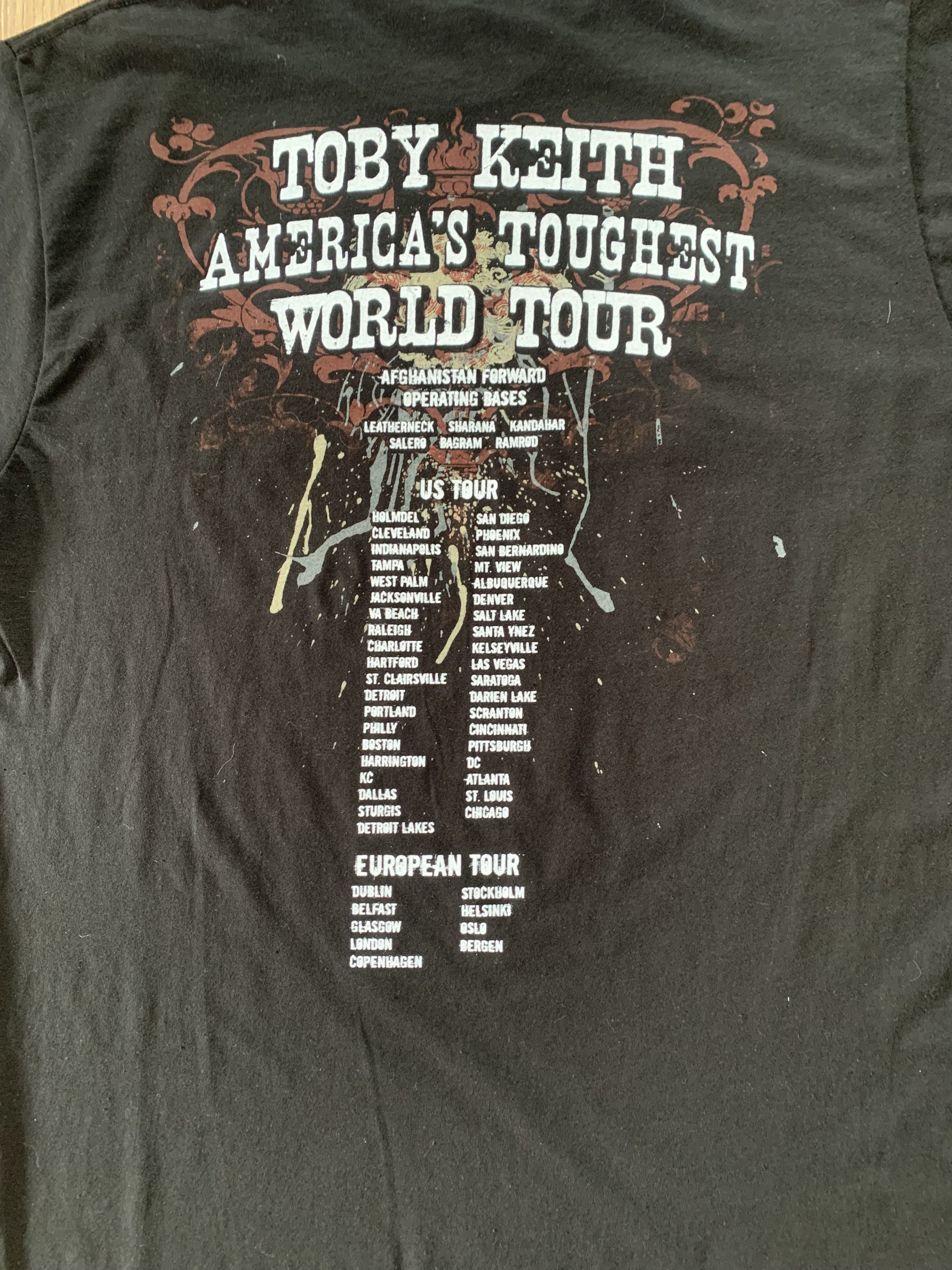 Band Tees Toby Keith Toughest Tour 2009 Cotton T Shirt Size US L / EU 52-54 / 3 - 4 Thumbnail
