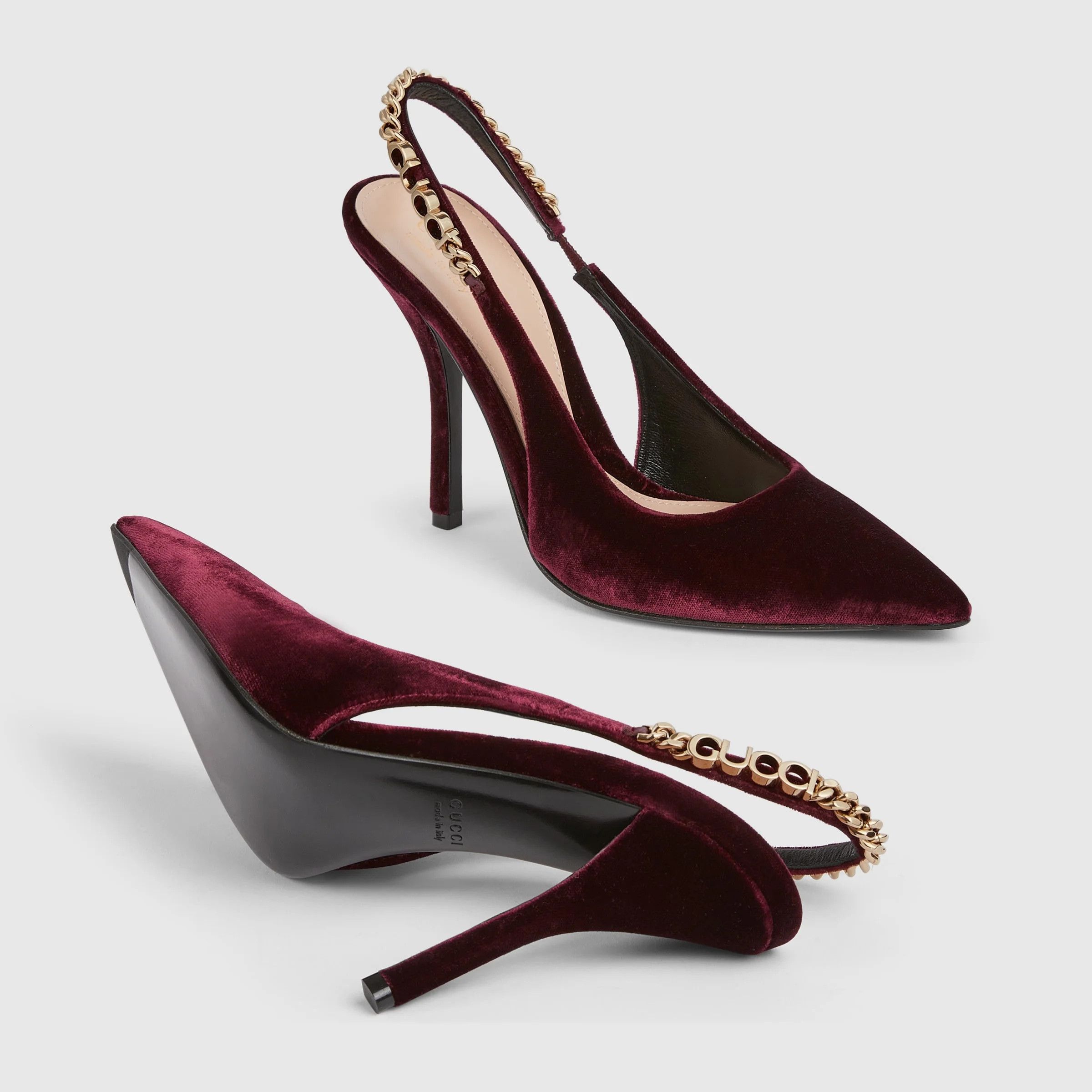 Gucci oc11z0126 Gucci Signoria Slingback Pumps in Bordeaux Size US 9 / IT 39 - 7 Thumbnail