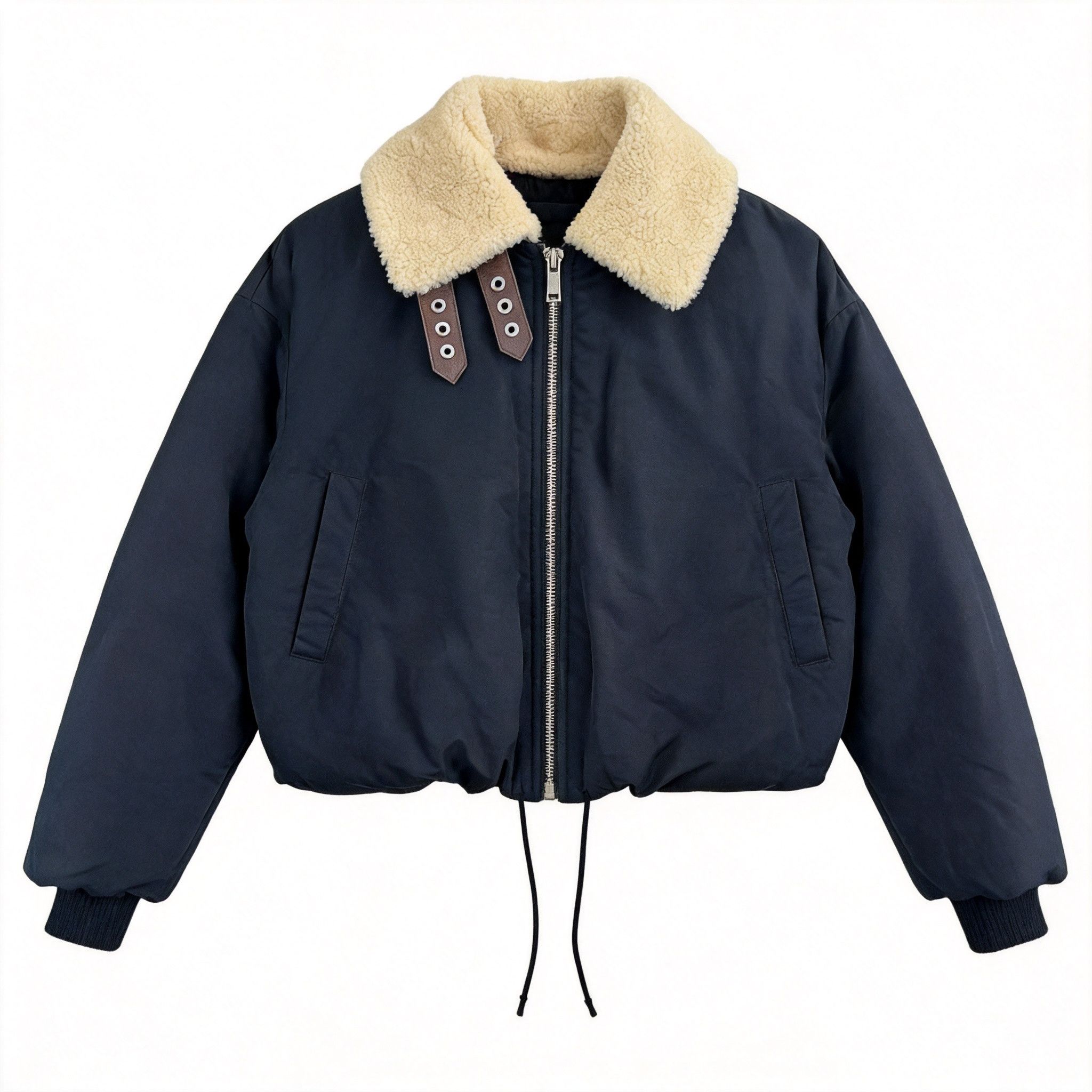 Loewe Shearling Collar Bomber Jacket Size 34/ in Black, Women's (Size Xs)