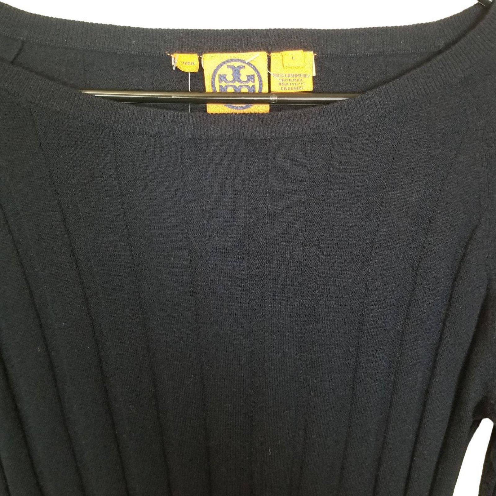 Tory Burch Tory Burch Womens Ranita Cashmere Sweater Size L Classic Size L / US 10 / IT 46 - 2 Thumbnail