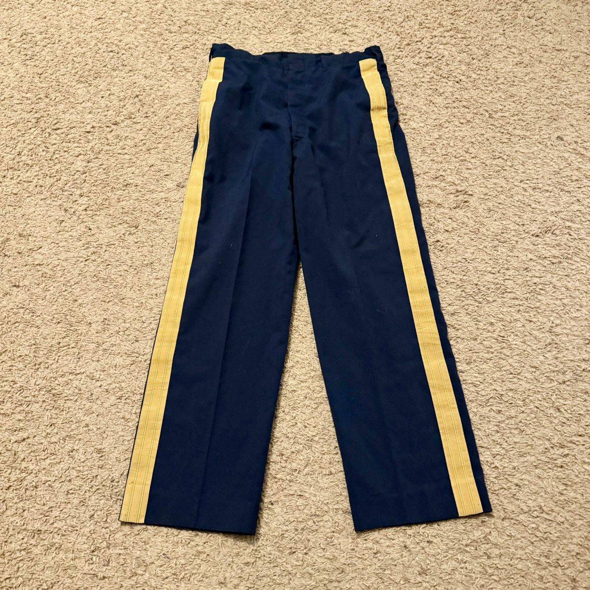 Vintage STRIPED BLUE AND GOLD MILITARY PANTS! Size US 32 / EU 48 - 1 Thumbnail