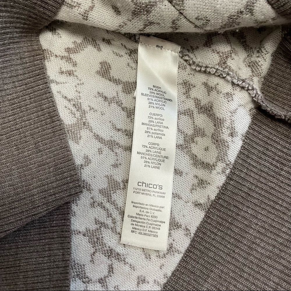 Chicos Chico’s Hanna Leopard-Print Sweater Size 2 US L Size L / US 10 / IT 46 - 8 Thumbnail