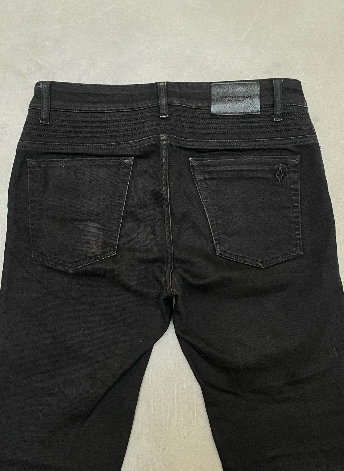 Marcelo Burlon Marcelo Burlon Distressed Black Denim Jeans 30 Italy Size US 30 / EU 46 - 13 Thumbnail