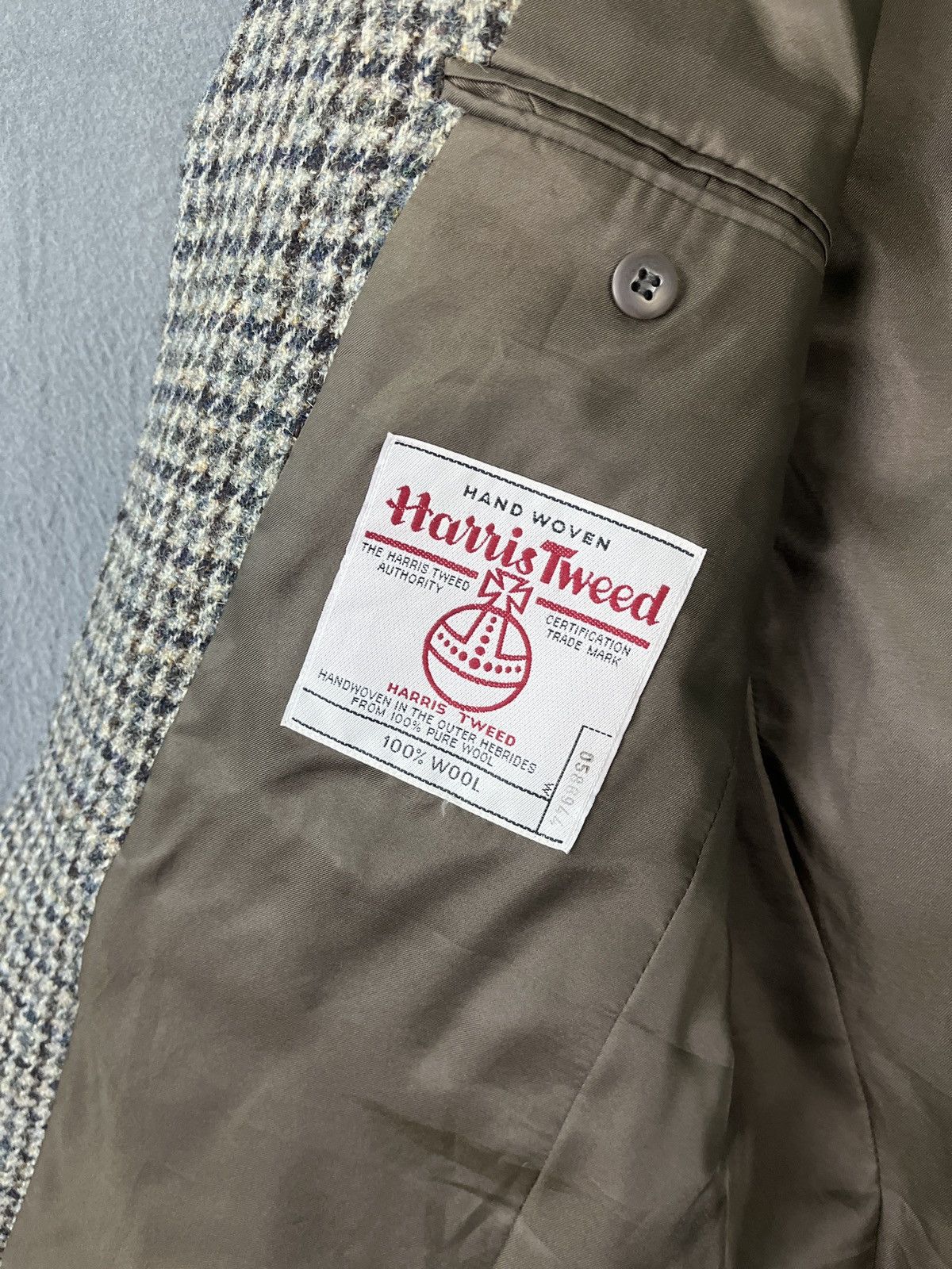 Harris Tweed Harris Tweed Houndstooth Wool Blazer Made in Japan Size 42R - 9 Thumbnail