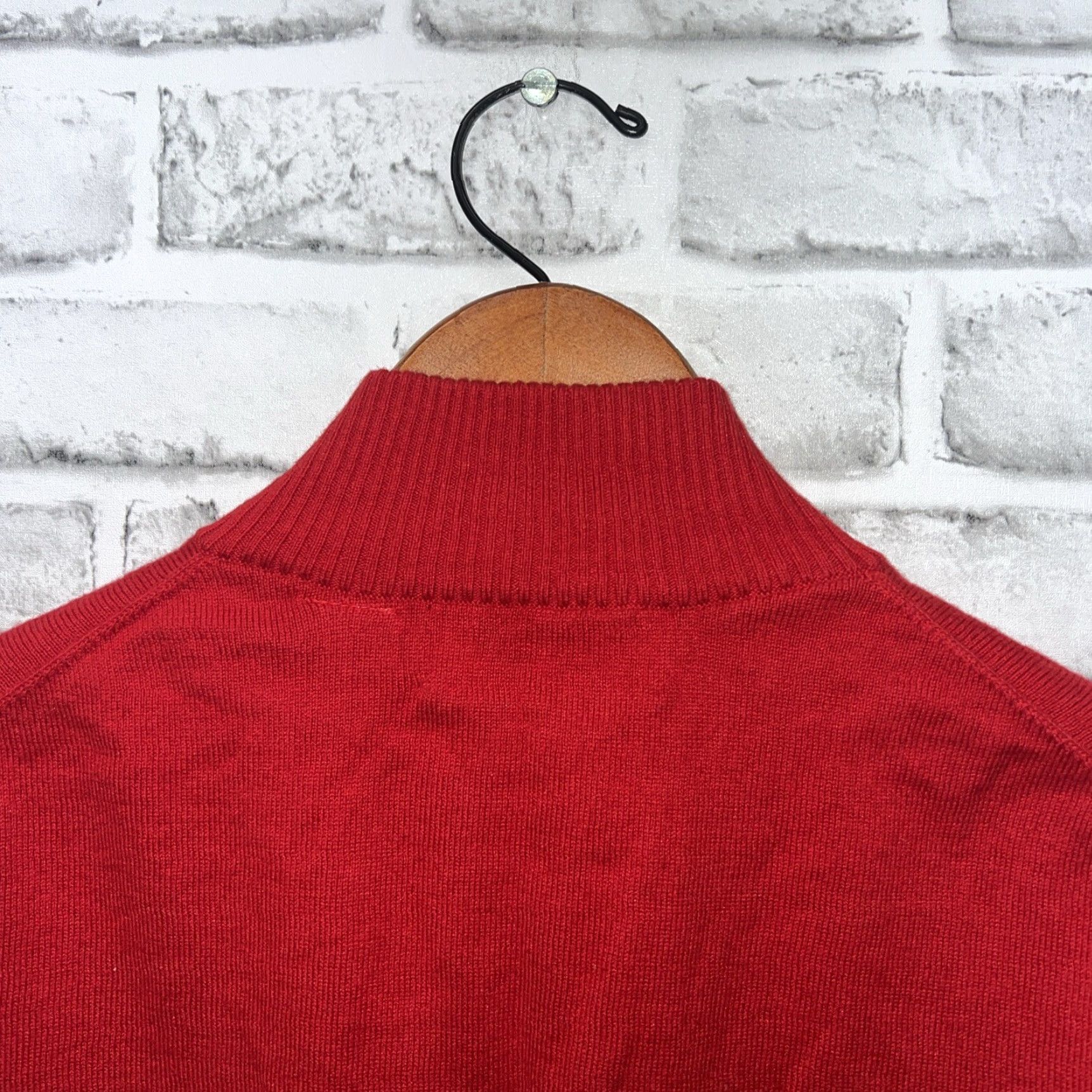 Orvis Orvis Red Half Zip Pullover Sweater Mens Size L Cotton/Silk/Cashmere Blend Size US L / EU 52-54 / 3 - 4 Thumbnail