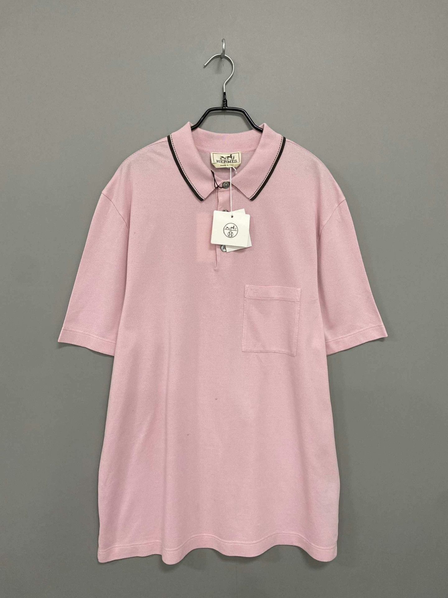 Hermes Hermes Embroidered Pink Polo xl Men Size US XL / EU 56 / 4 - 1 Thumbnail