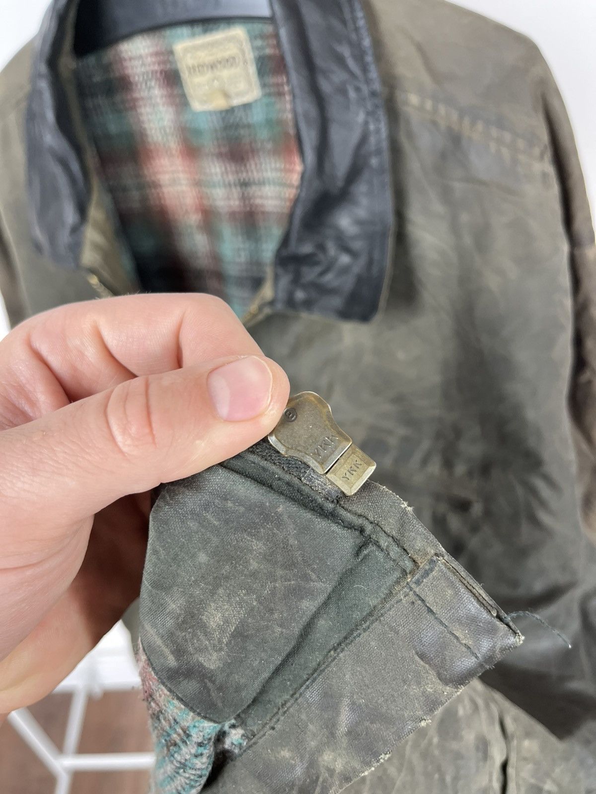 Other Vintage Redwood Waxed Jacket Distressed Leather Collar XL Size US XL / EU 56 / 4 - 12 Thumbnail