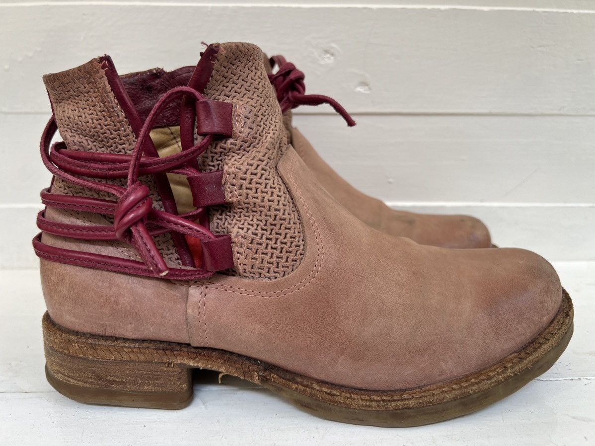 A.S.98 Airstep AS98 Beige Leather Boho Biker Ankle Boots Size US 8 / IT 38 - 6 Thumbnail