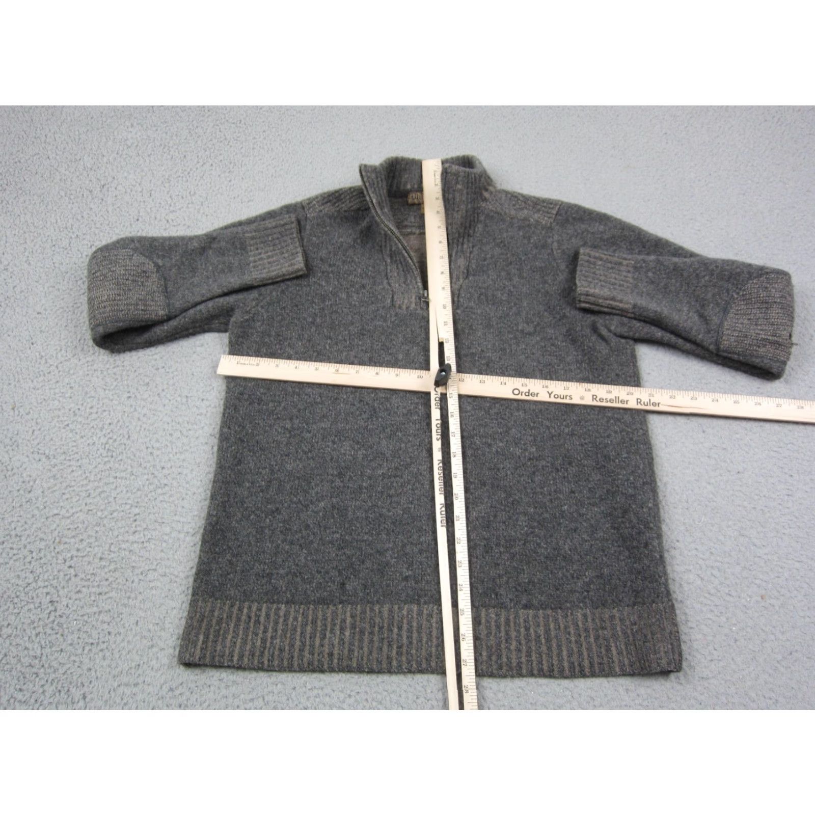 Pronto Uomo Pronto Uomo Sweater Shirt Men M Gray 1/4 Zip Wool Knit Pullover Vintage-Style PullOver Casual Knitwear Pullover Mens Size M Gray Wool Zipper Accent Size US M / EU 48-50 / 2 - 6 Thumbnail