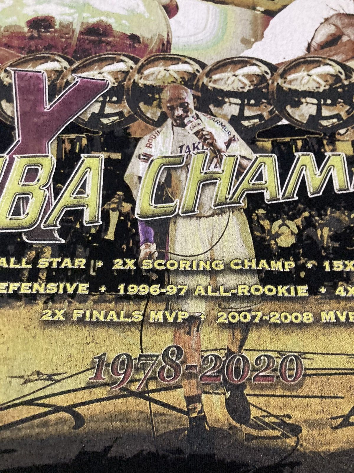 Vintage Kobe Bryant LA Lakers rap style nba tee Los Angelas Lakers Size US XL / EU 56 / 4 - 9 Thumbnail