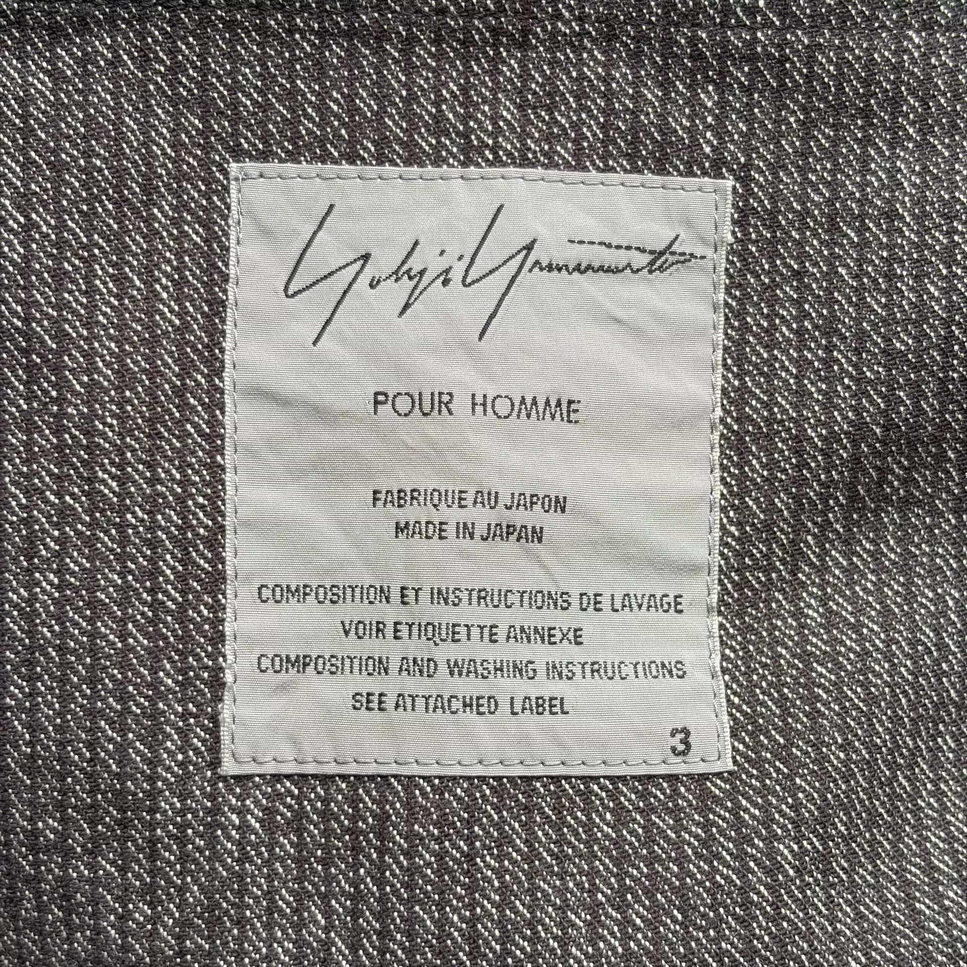 Yohji Yamamoto Yohji Yamamoto 10SS Grey Striped Blazer w/ Badge Size US L / EU 52-54 / 3 - 7 Thumbnail