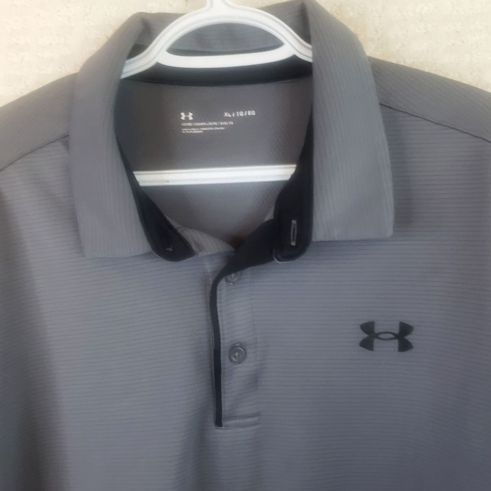 Under Armour Under Armour Shirt Mens XL Gray Polo Short Sleeve Loose Fit Heat Gear Golf Size US XL / EU 56 / 4 - 3 Thumbnail