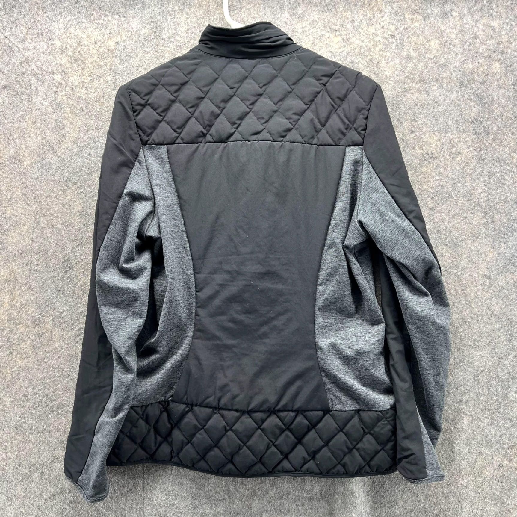 Adidas Adidas Jacket Womens Large Black Quilted Climawarm Full Zip Brooklawn Tour Mixed Jacket Size L / US 10 / IT 46 - 2 Thumbnail