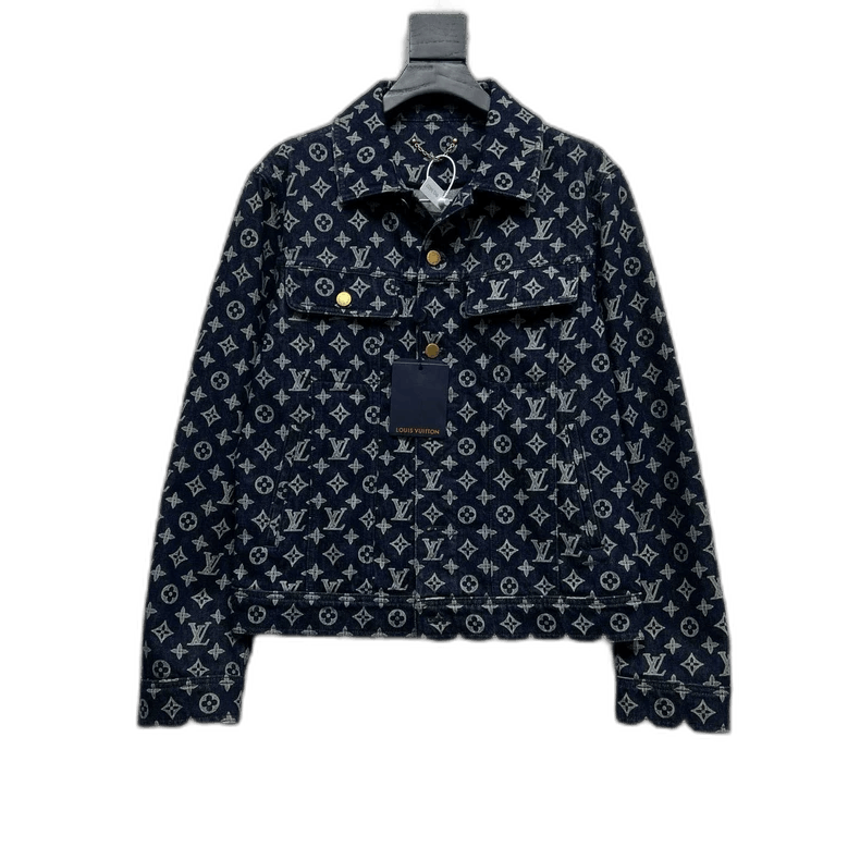 Louis Vuitton Louis Vuitton Denim Jacket with Logo Print - dmc Size M / US 6-8 / IT 42-44 - 1 Thumbnail