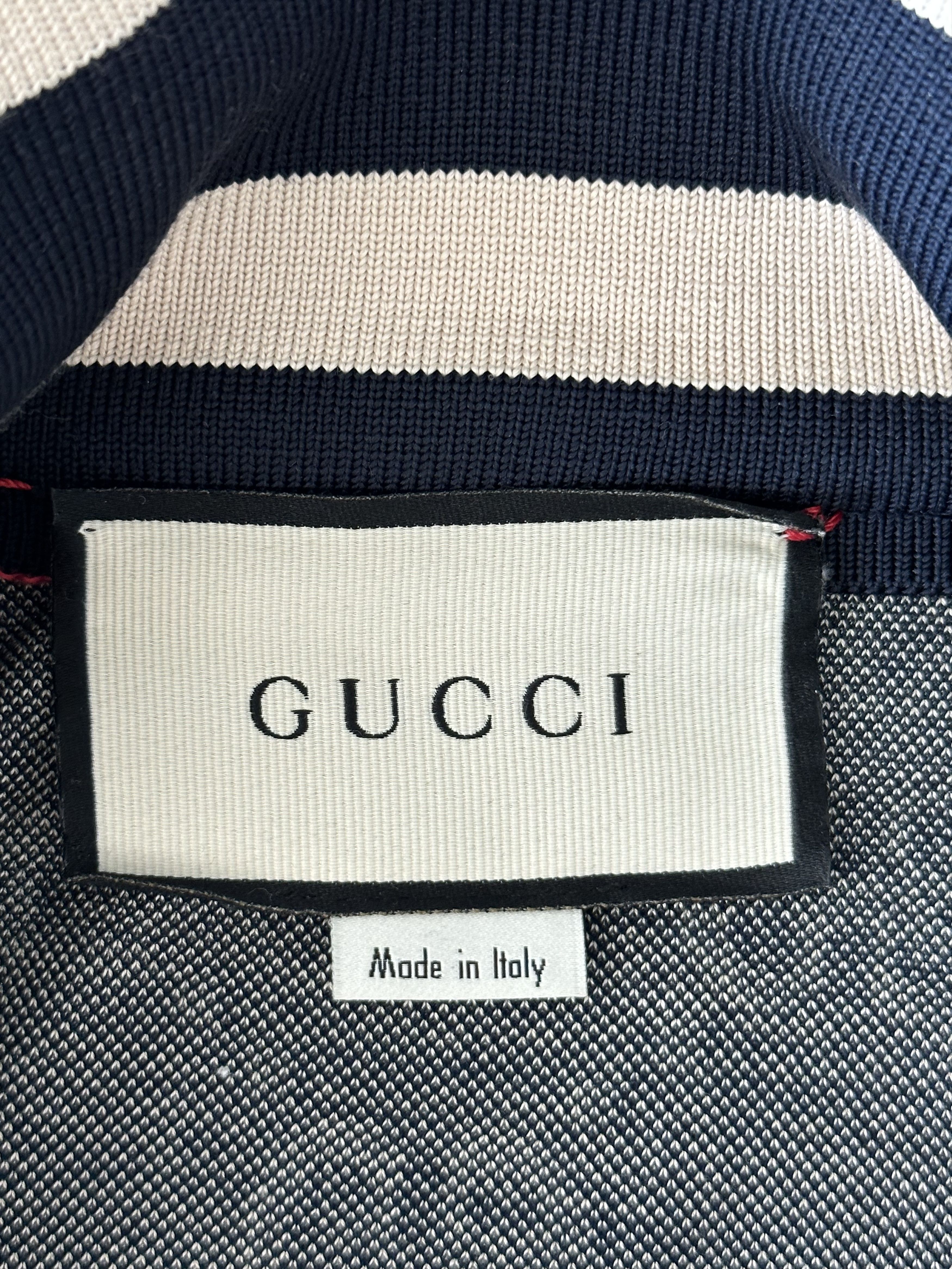 Gucci Gucci Blue & White GG Jacquard Monogram Track Jacket Size US M / EU 48-50 / 2 - 3 Thumbnail