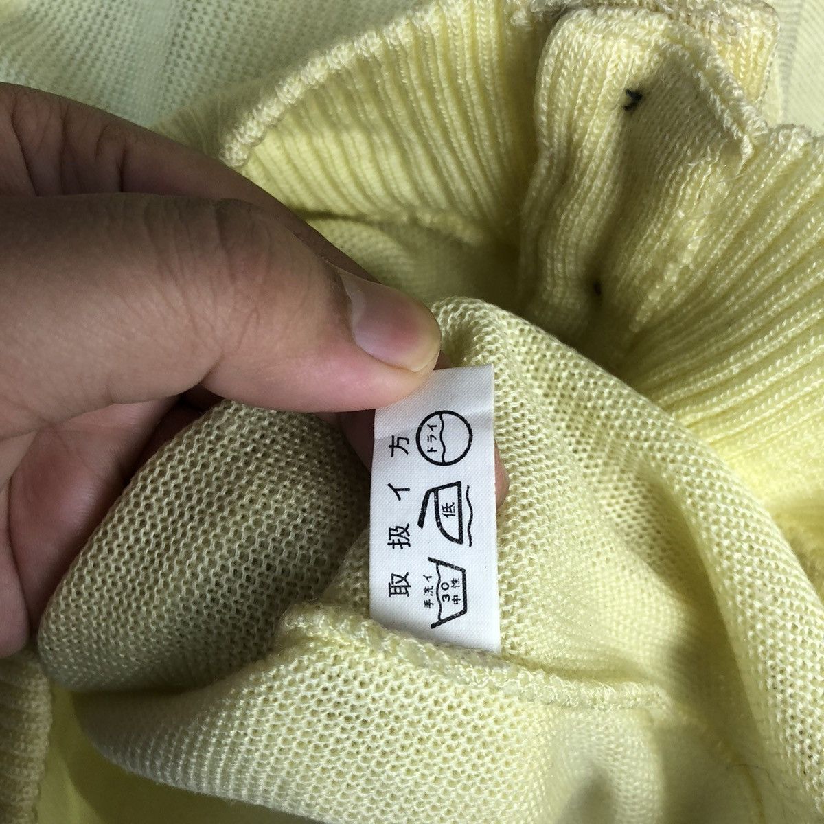 Homespun Knitwear Lolo Yellow crochet meshnet Cardigan Knitwear #A1791 Size L / US 10 / IT 46 - 11 Thumbnail