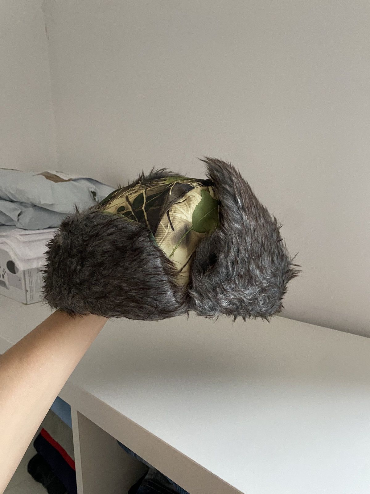 Vintage Vintage Ushanka Hat Mohair Camo Realtree Japanese Fuzzy Y2K Size ONE SIZE - 6 Thumbnail