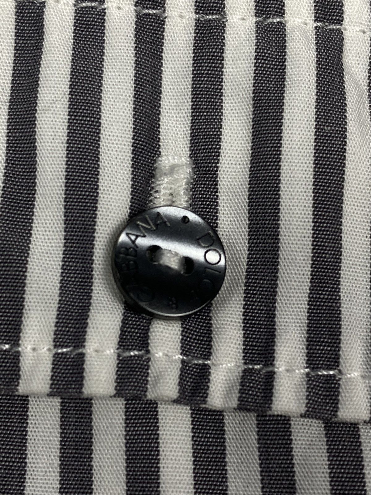 Dolce & Gabbana Dolce & Gabbana Gold Striped Button Up Long Sleeve Shirt Size US M / EU 48-50 / 2 - 8 Thumbnail