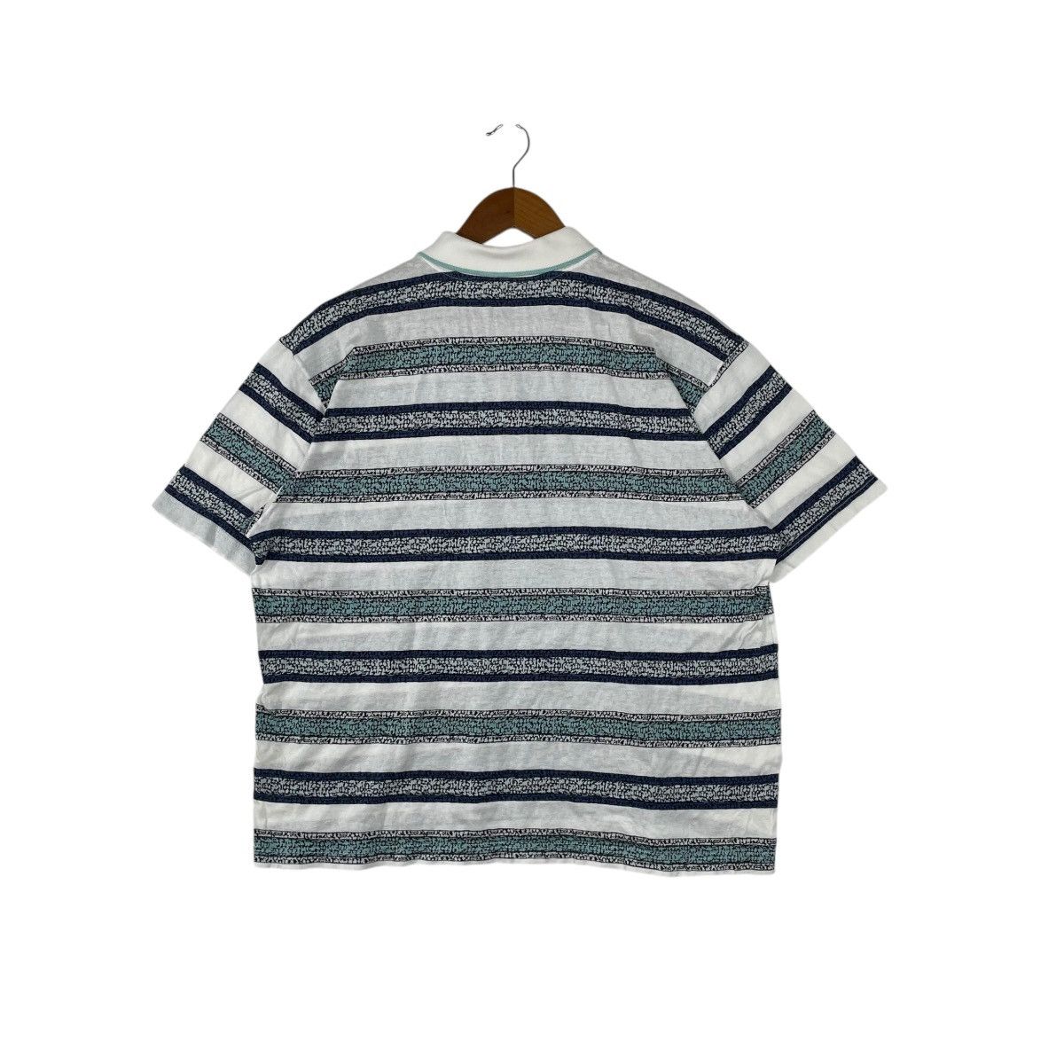 Japanese Brand × Vintage Vintage 90s Cellini Italy Stripe Polo Tee Shirt Size US L / EU 52-54 / 3 - 4 Thumbnail