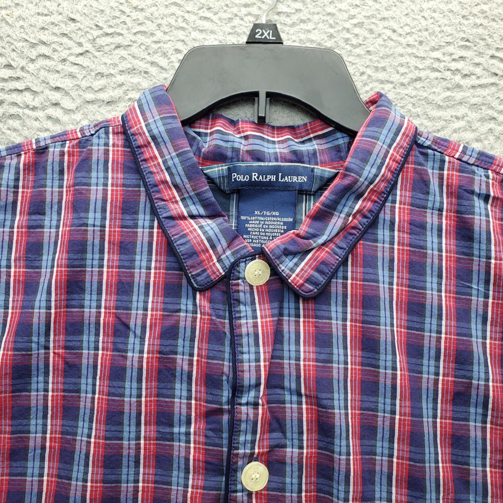 Polo Ralph Lauren Polo Ralph Lauren Pajama Shirt Mens XL Multi Plaid Collared Button Down Size US XL / EU 56 / 4 - 6 Thumbnail