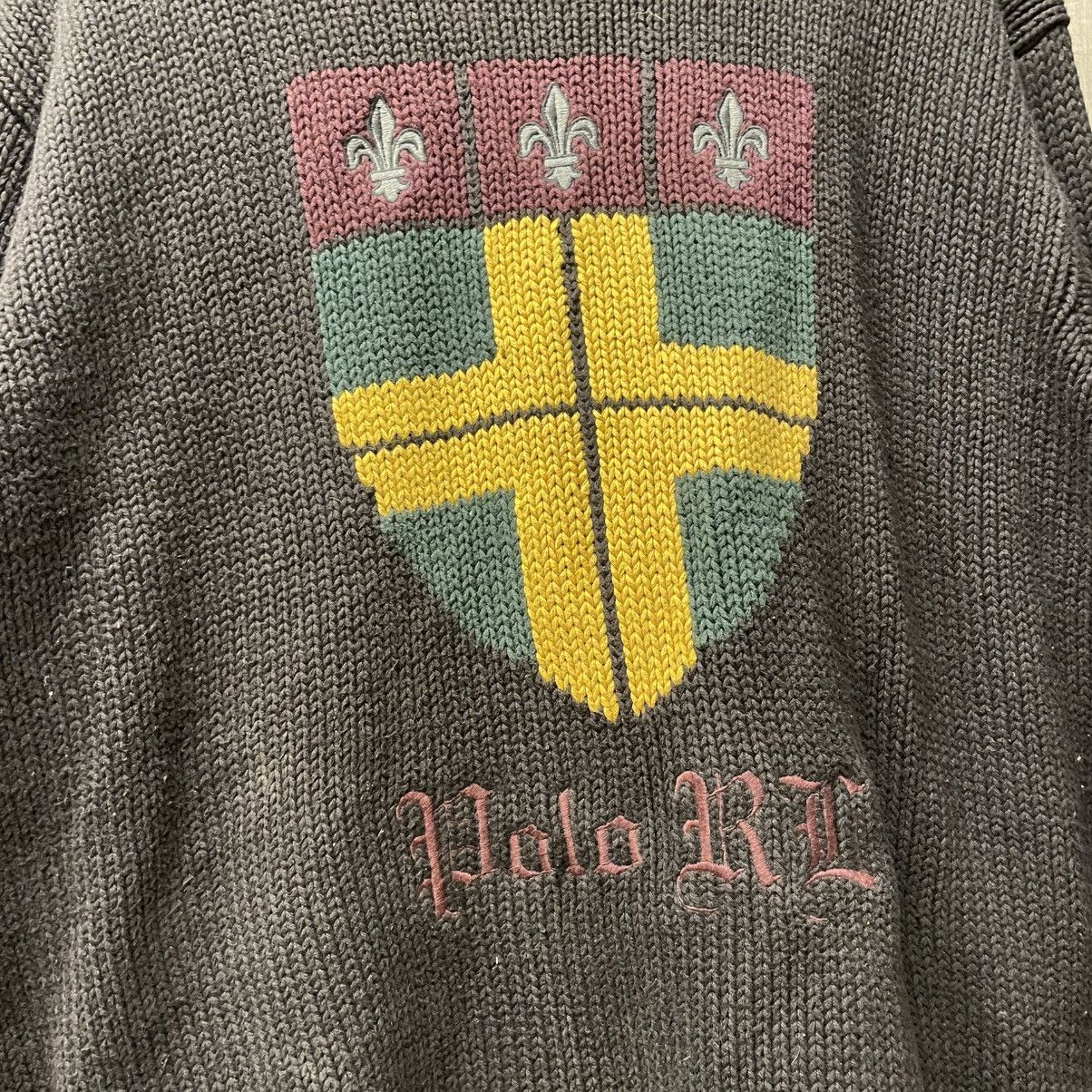 Ralph Lauren Vintage Polo Ralph Lauren Shield Crest Knit Sweater💥 Size US L / EU 52-54 / 3 - 9 Thumbnail
