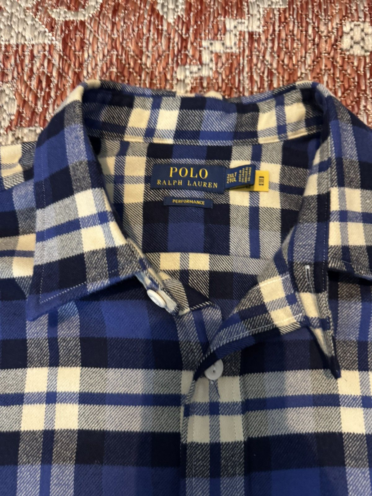 Polo Ralph Lauren Blue and White Ralph Lauren Polo Shirt 2XL TALL Size US XXL / EU 58 / 5 - 3 Thumbnail