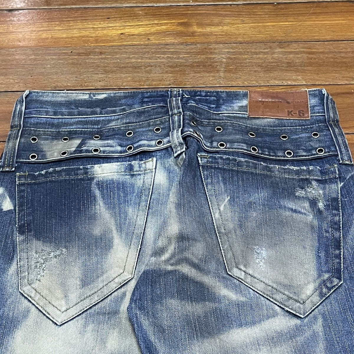 14th Addiction × Le Grande Bleu (L.G.B.) Rare Design Vintage Brand Korea Blue Jeans 2000s Size US 31 - 4 Thumbnail