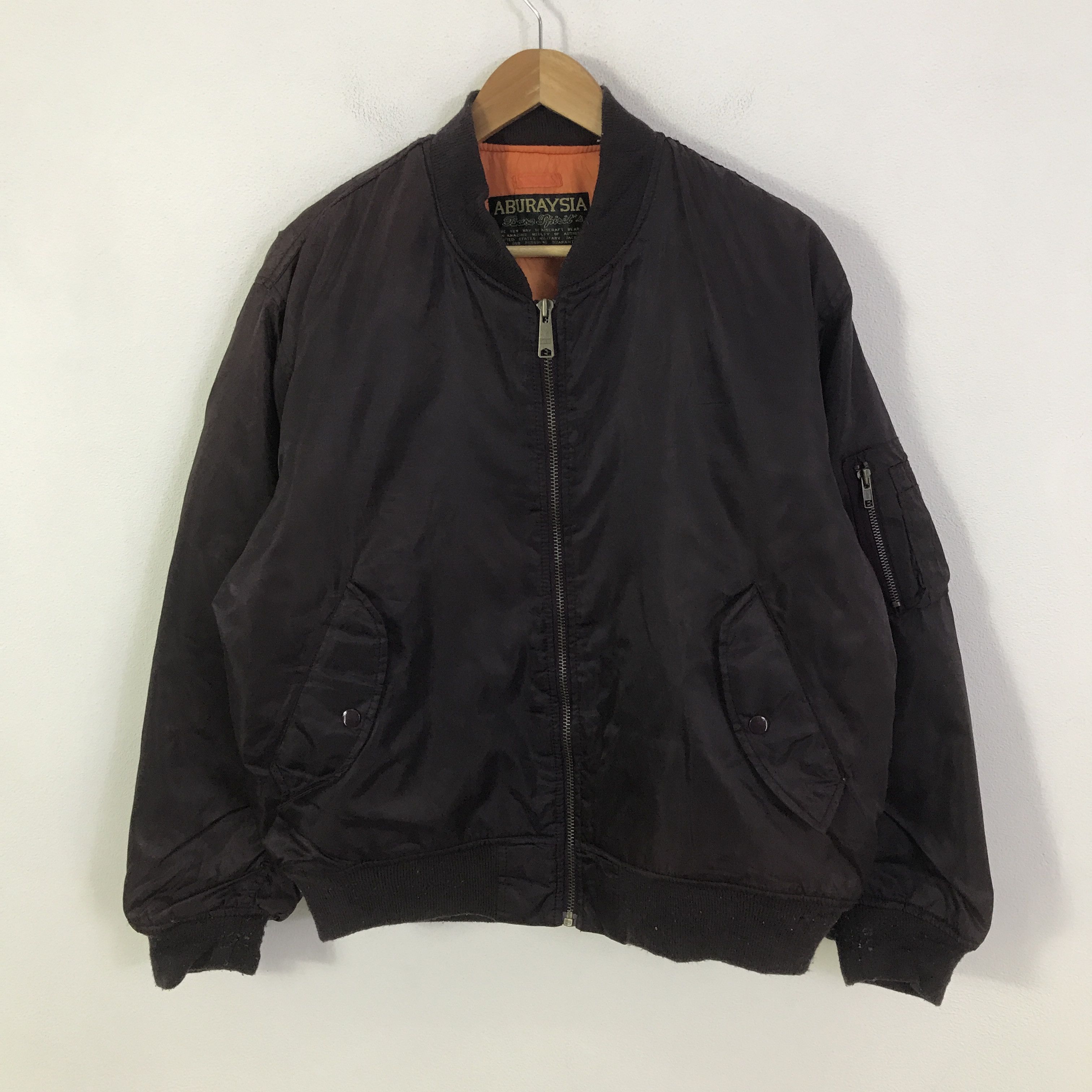 Japanese Brand Aburaysia Design Ma-1 bombers jacket K128B8 Size US L / EU 52-54 / 3 - 1 Thumbnail