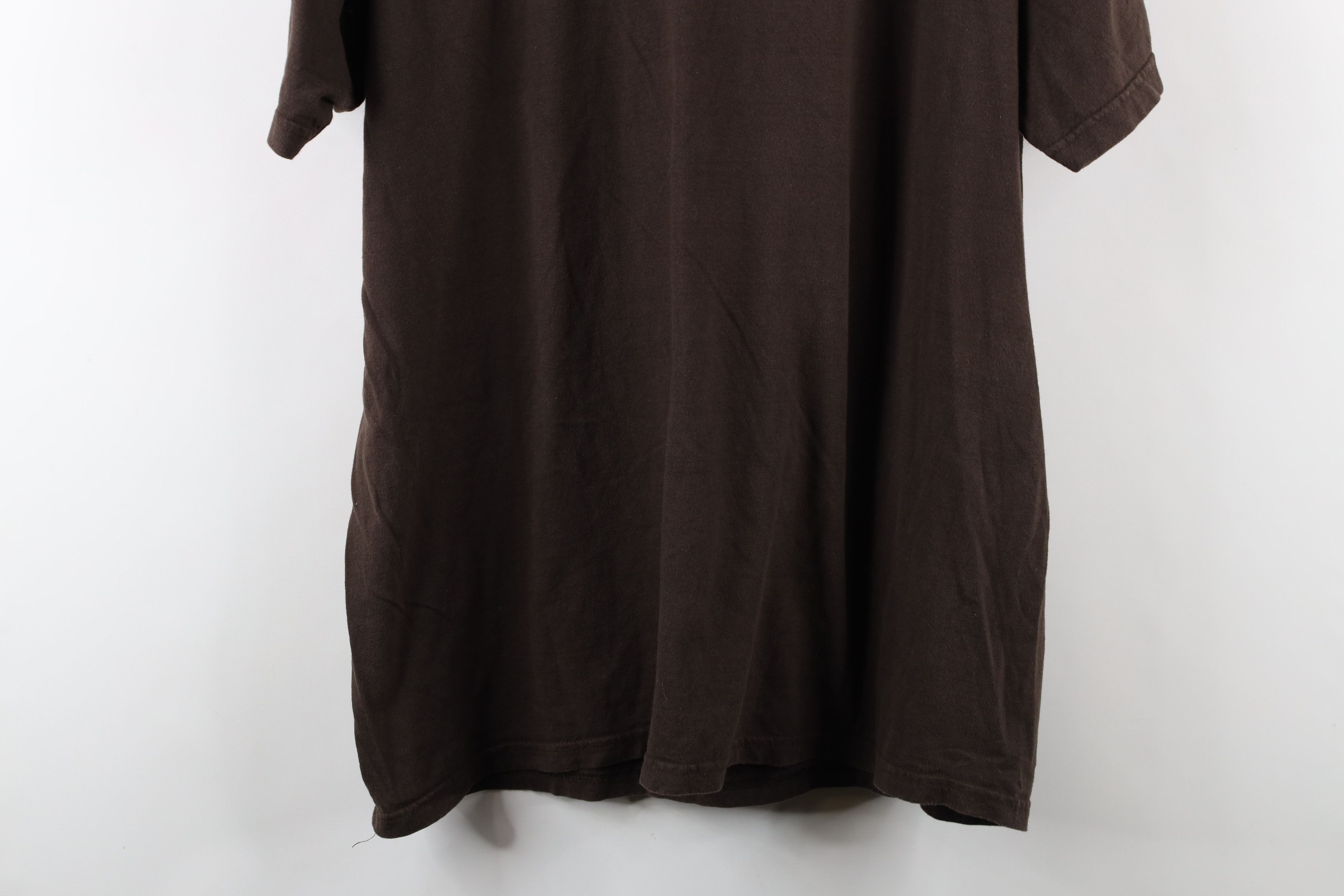 Vintage Vintage 90s Streetwear Blank Short Sleeve T-Shirt Brown Size US XXL / EU 58 / 5 - 10 Thumbnail