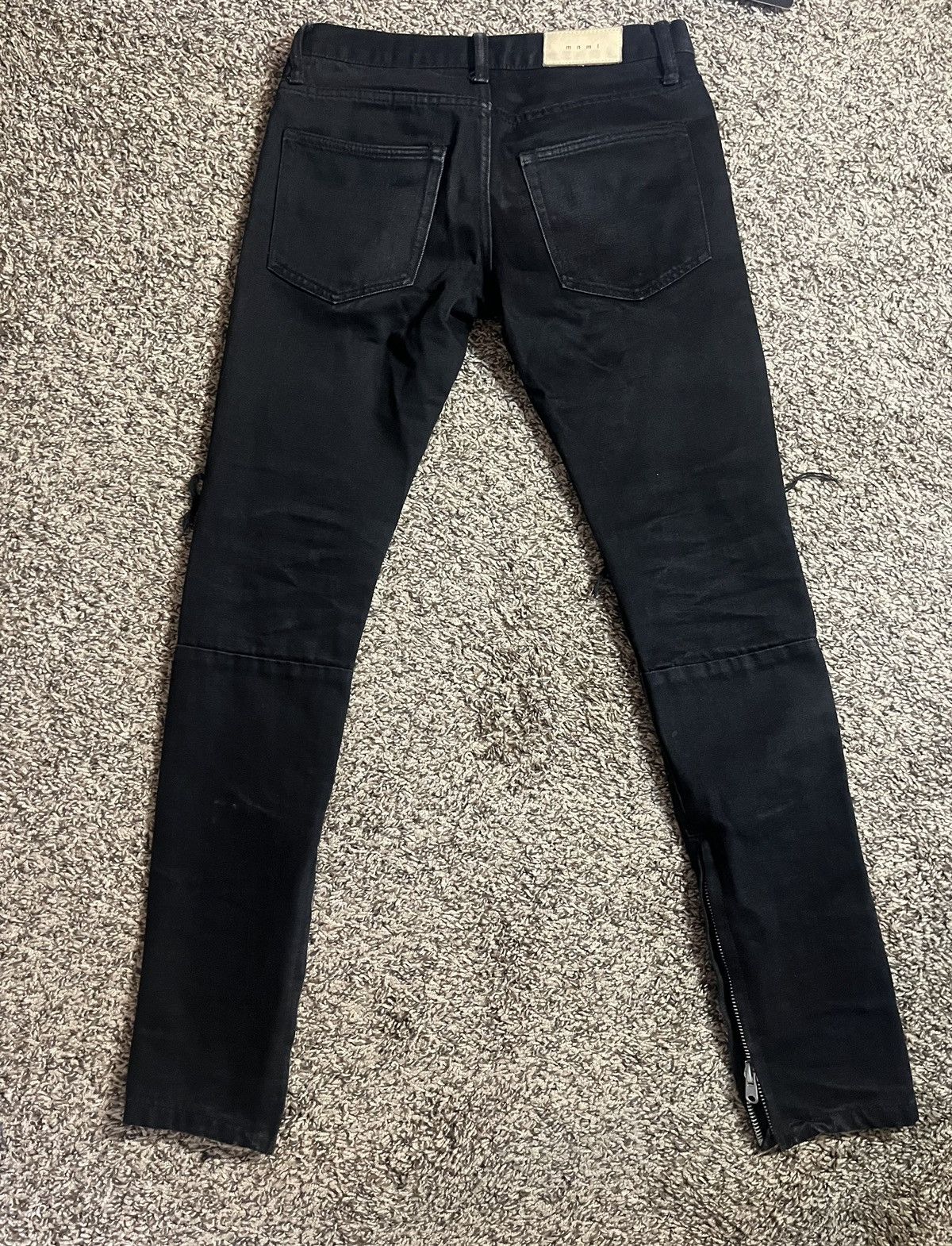 MNML MNML Distressed Knee Jeans Zip Black 28 Size US 28 / EU 44 - 2 Thumbnail