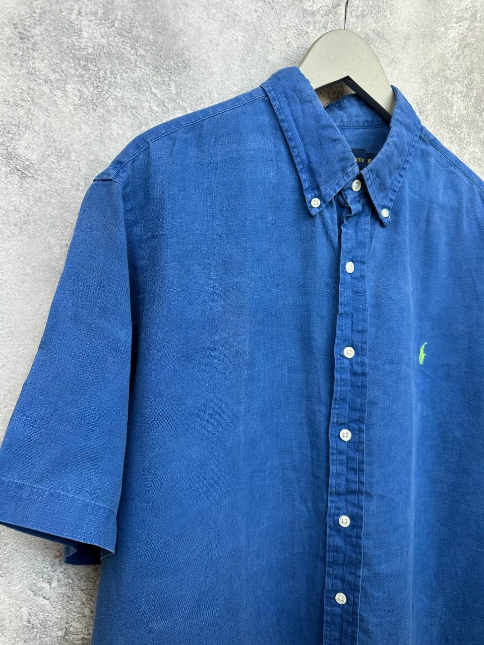 Ralph Lauren Ralph Lauren 100% Linen Shirt Button Up Blue Button Down SS Size US XL / EU 56 / 4 - 3 Thumbnail
