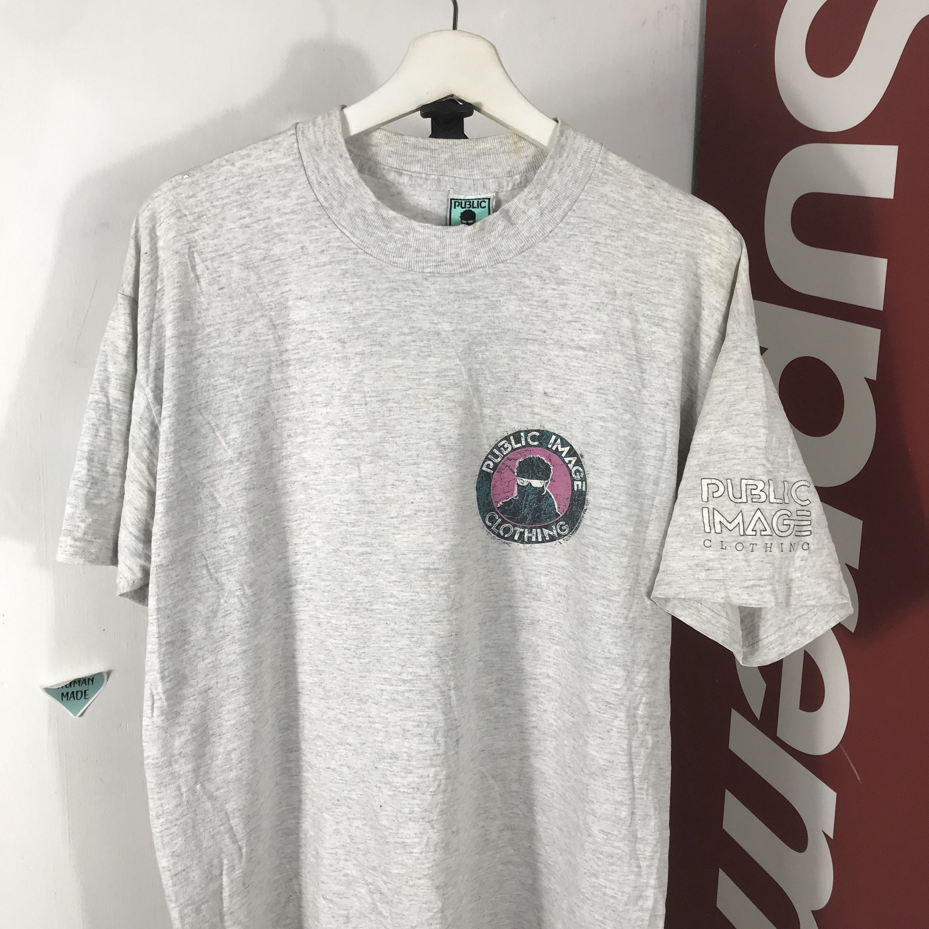 Vintage Vintage 90s Public Image Clothing Surf Skate Shirt Size US L / EU 52-54 / 3 - 7 Thumbnail