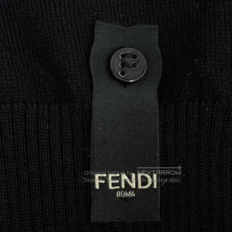 Fendi Fendi Black classic double F, turtleneck long-sleeve knit Size US M / EU 48-50 / 2 - 5 Thumbnail