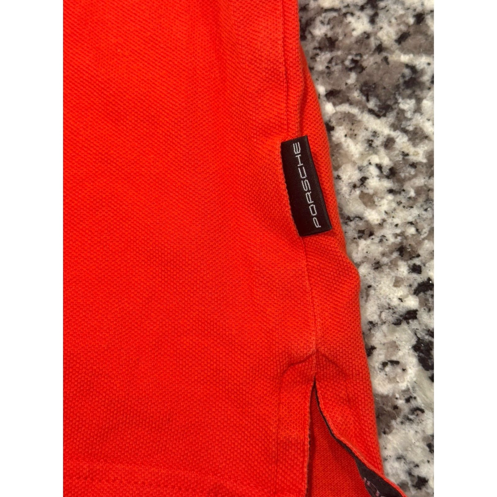 Vintage PORSCHE Polo Shirt Mens Large Red Breathable Geometric Luxury Sports Size US L / EU 52-54 / 3 - 8 Thumbnail