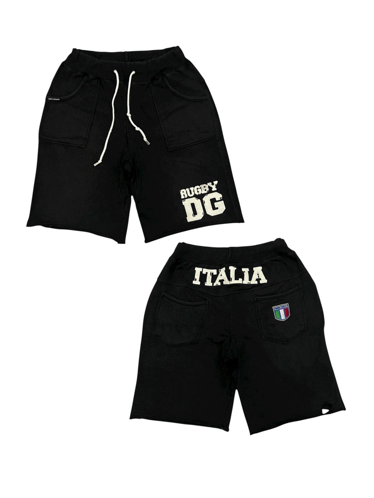 Dolce & Gabbana 2000s DOLCE & GABBANA ITALIA RUGBY CHOPPED SHORT PANT Size US 30 / EU 46 - 1 Thumbnail