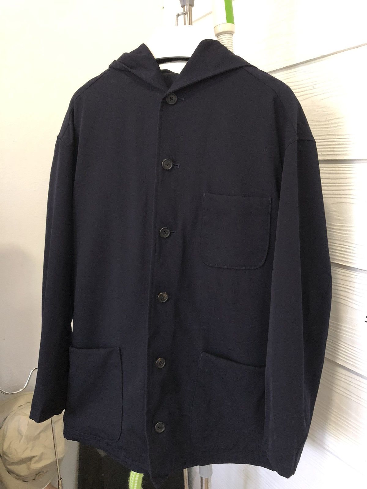 Vintage × Y's for Men × Yohji Yamamoto Yohji Yamamoto Y’s for Men hooded wools long blazer jacket Size US M / EU 48-50 / 2 - 6 Thumbnail