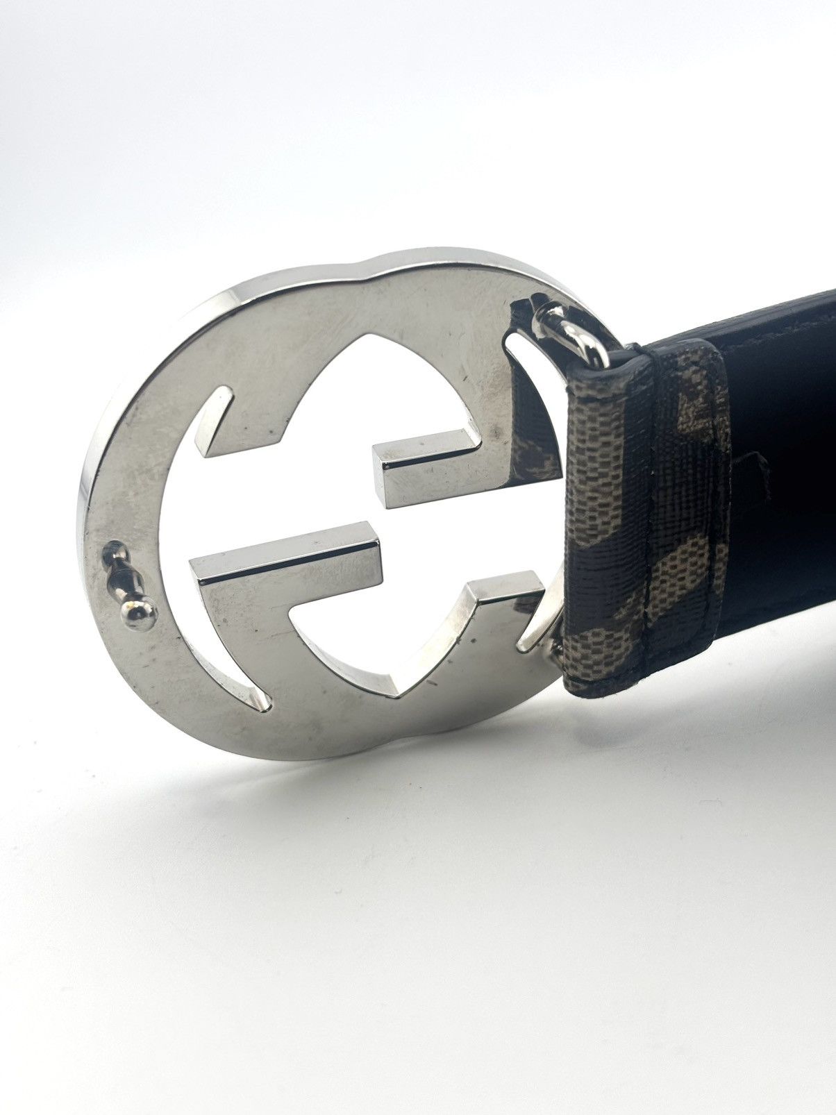 Gucci GUCCI SUPREME GG MONOGRAM INTERLOCKING G BELT SIZE 44 Size 44 - 3 Thumbnail