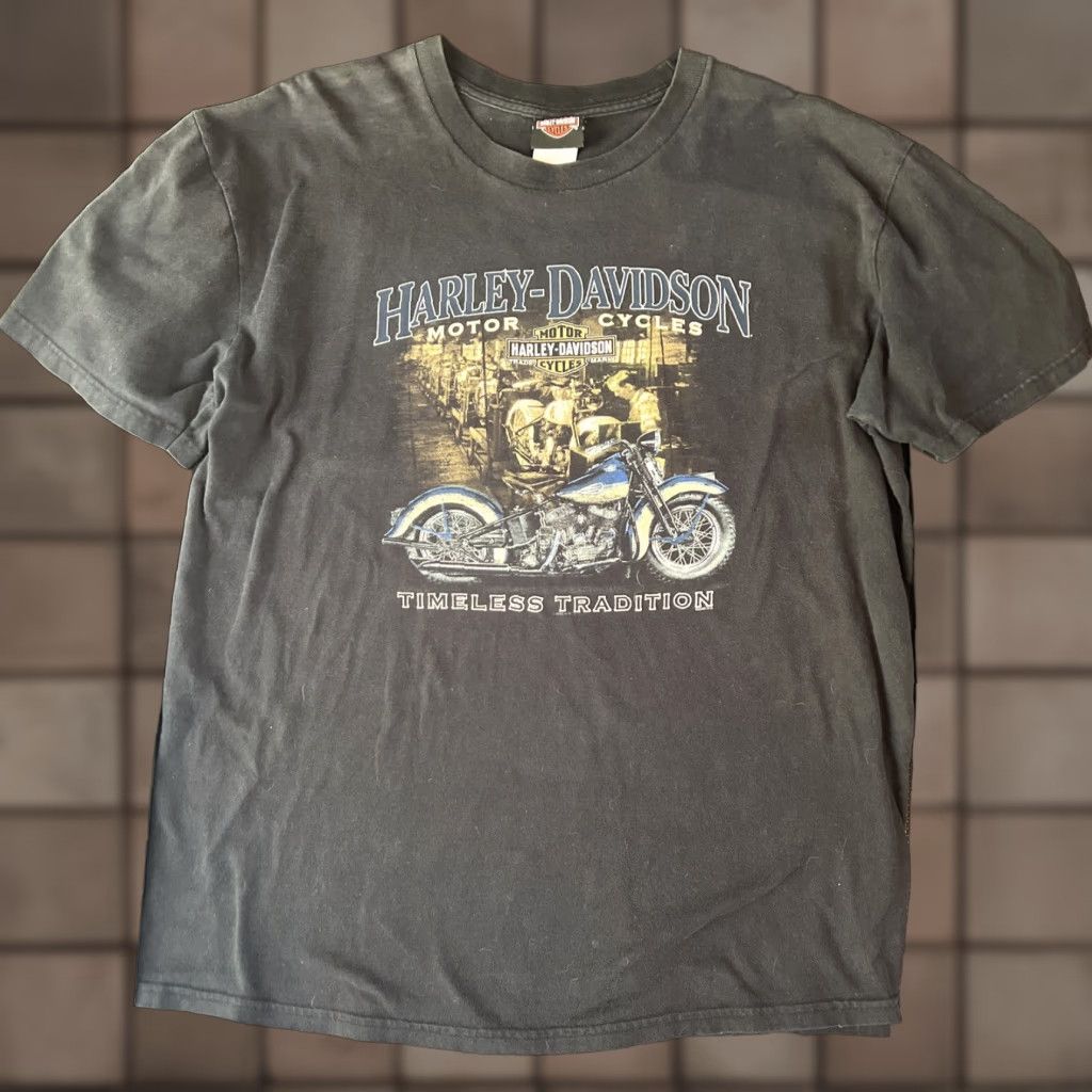 Harley Davidson VINTAGE 2003 Harley Davidson Biker T-Shirt XL Black 3D Emblem Daytona Mens Size US XL / EU 56 / 4 - 1 Thumbnail