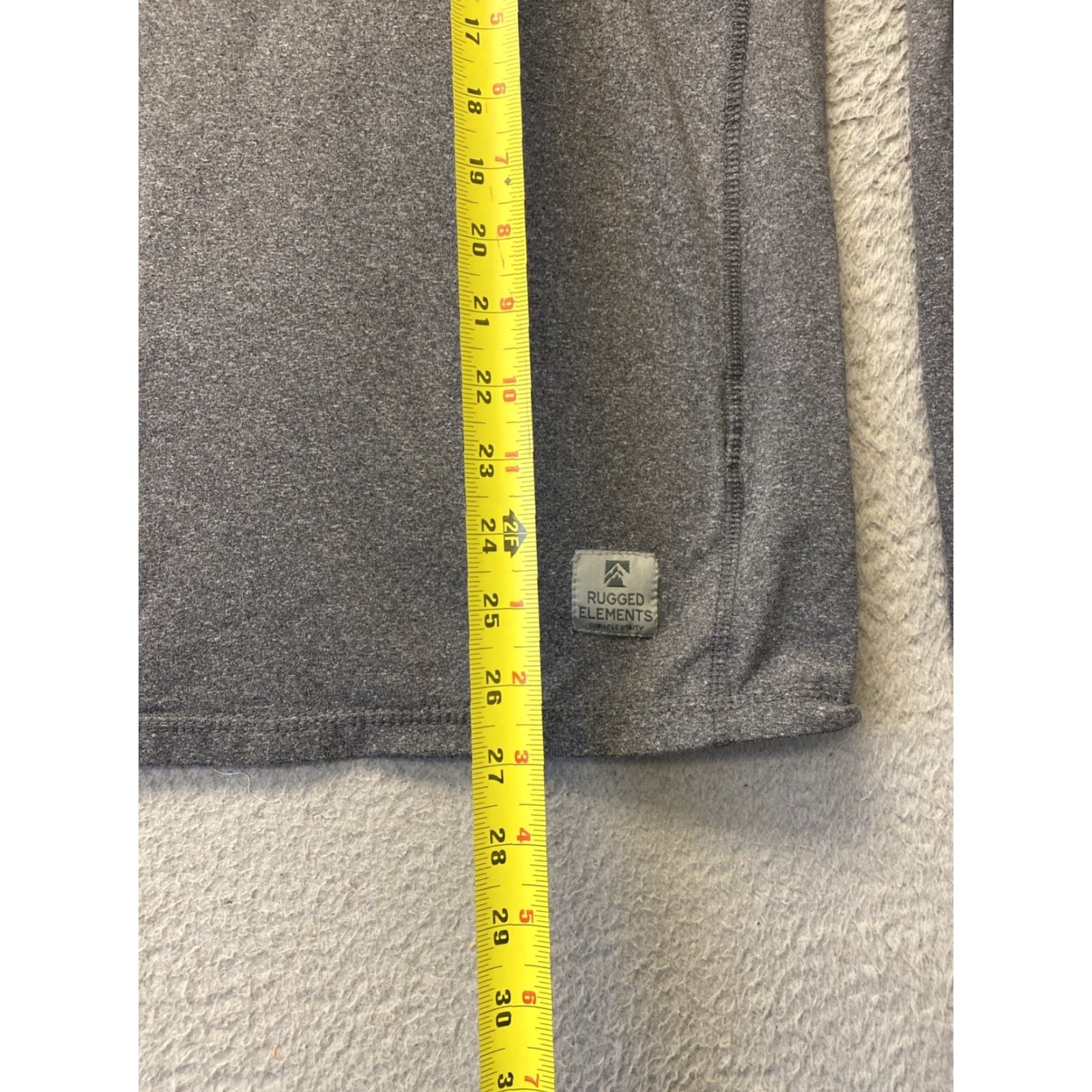 Vintage Rugged Elements Men's Soft Stretch Crew Long Sleeve Shirt-Gray L Size US L / EU 52-54 / 3 - 5 Thumbnail