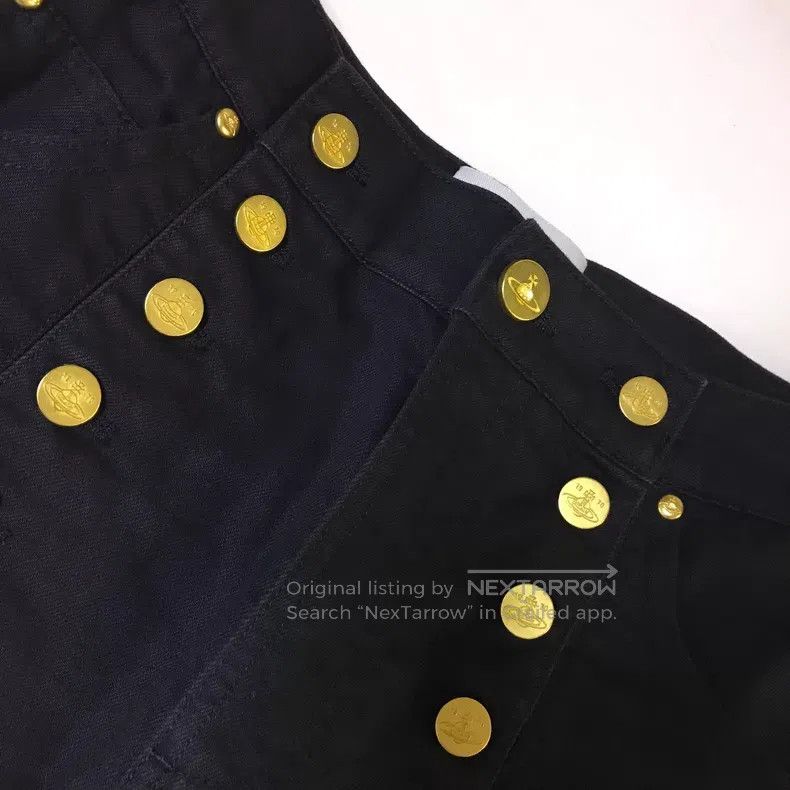 Vivienne Westwood Vivienne Westwood Golden Planet Button, Black Skirt with P Size 24" / US 00 / IT 34 - 4 Thumbnail