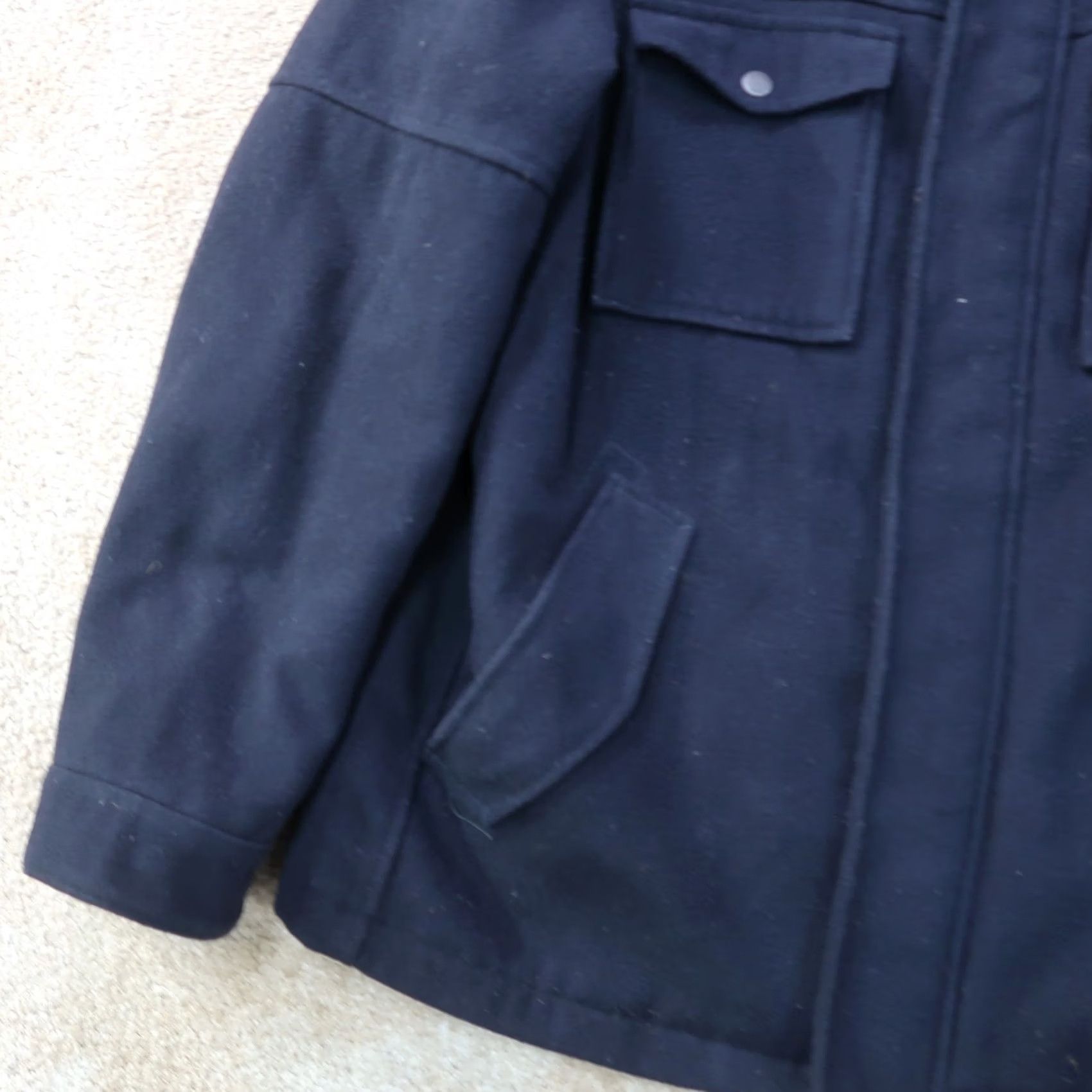 Levi's VINTAGE Levi's JACKET Pea Coat Hooded Full Zip XL Black Mens Winter 90s Western Travel Workwear Size US XL / EU 56 / 4 - 6 Thumbnail